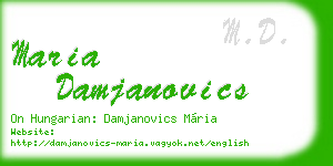 maria damjanovics business card